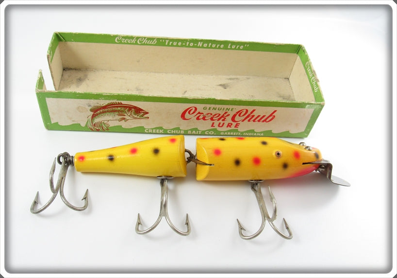 Creek Chub Yellow Spotted Jointed Husky Pikie In Box 3014 