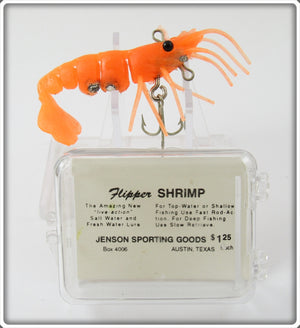 Vintage Jenson Sporting Goods Blaze Orange Flipper Shrimp