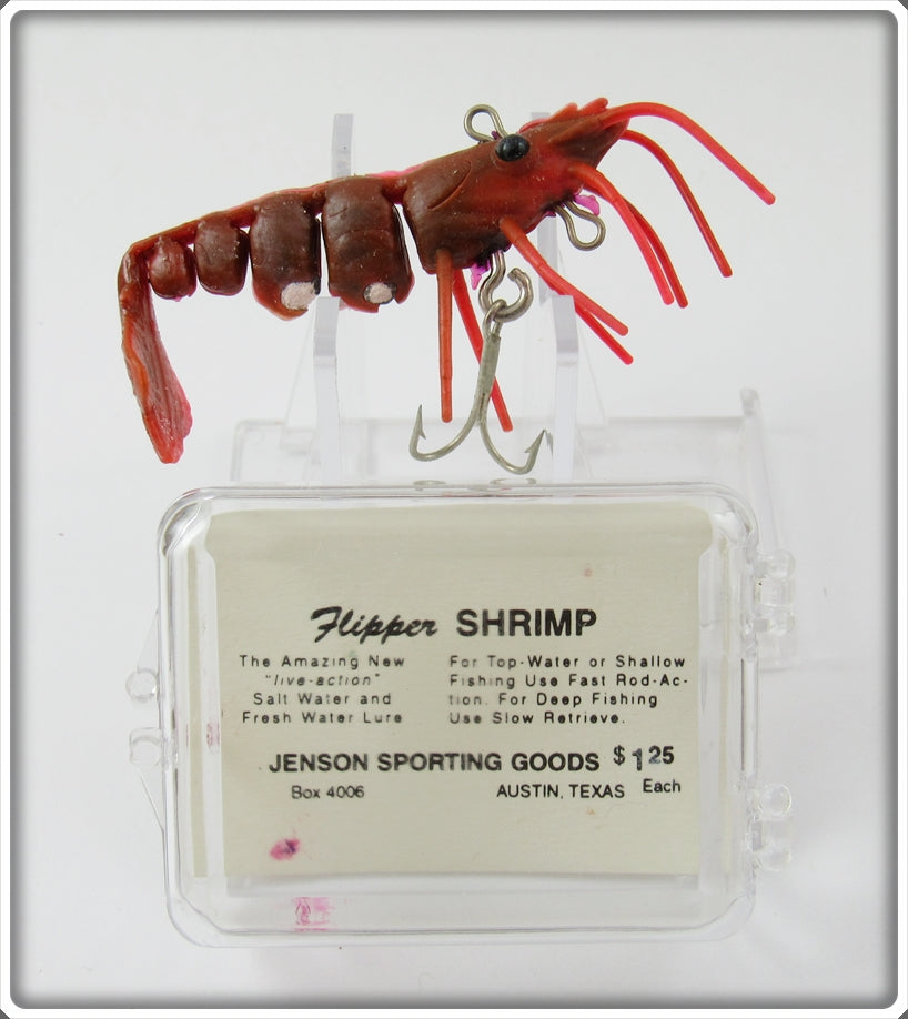 Vintage Jenson Sporting Goods Crawdad Pink Flipper Shrimp Lure