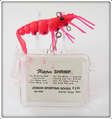 Vintage Jenson Sporting Goods Fuchsia Flipper Shrimp Lure