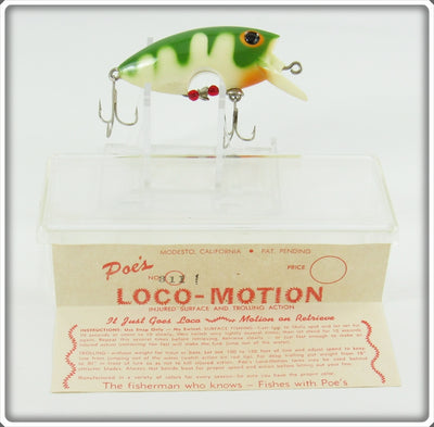 Poe's White Green Striped Loco-Motion In Box