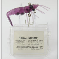 Vintage Jenson Sporting Goods Royal Purple Flipper Shrimp Lure