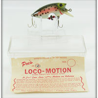 Vintage Poe's Rainbow Trout Loco-Motion Lure In Box