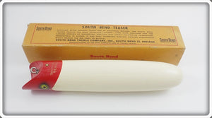 South Bend White Body Red Arrowhead 11" Teaser In Correct Box 981 RW
