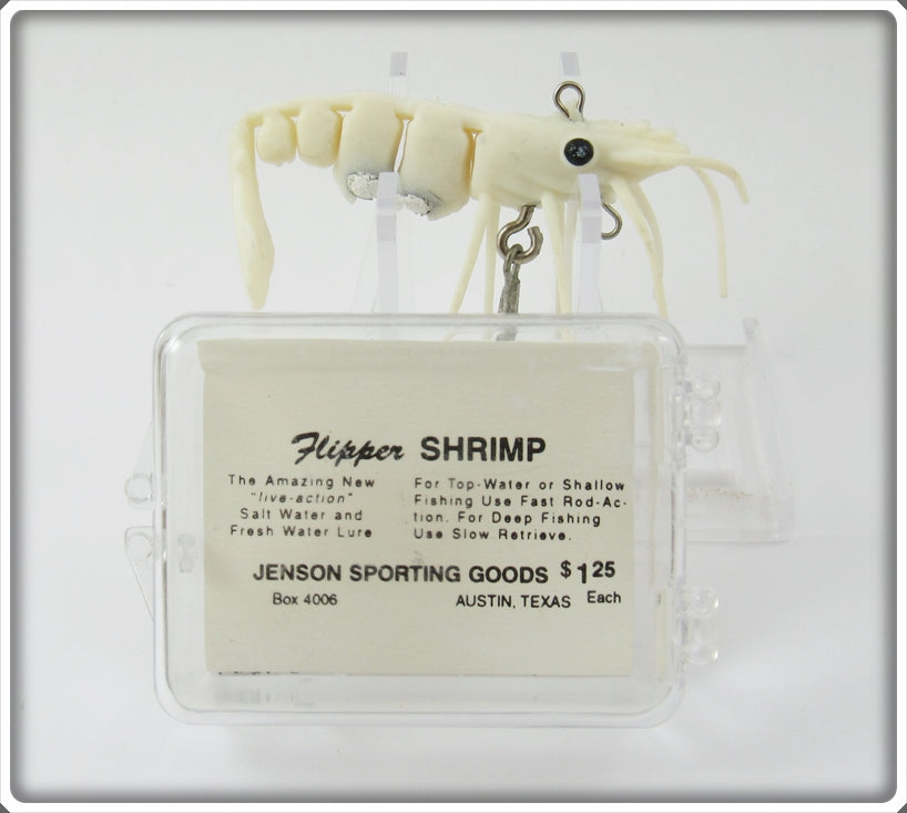 Vintage Jenson Sporting Goods White Flipper Shrimp Lure