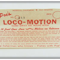 Poe's White Green Striped Loco-Motion In Box