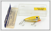 Vintage Poe's Yellow Spook Blurpee Lure In Box