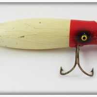Vintage Paw Paw Red Head White Body Bass Seeker Lure