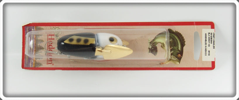Heddon Black & Gold White Head Crazy Crawler Lure On Card X9120BGWH
