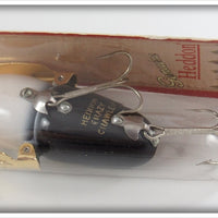 Heddon Black & Gold White Head Crazy Crawler On Card