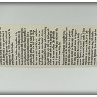 Heddon Black & Gold White Head Crazy Crawler On Card