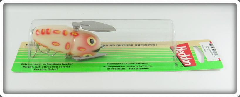 Vintage Heddon Bone Bullfrog Crazy Crawler Lure On Card X9120BNBF