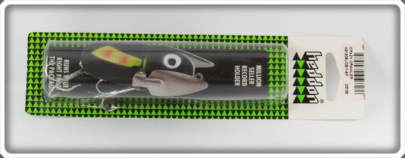 Heddon Black Yellow Wings Crazy Crawler On Card