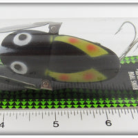 Heddon Black Yellow Wings Crazy Crawler On Card