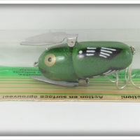 Vintage Heddon Glow Worm Crazy Crawler Lure On Card X9120GLWRM