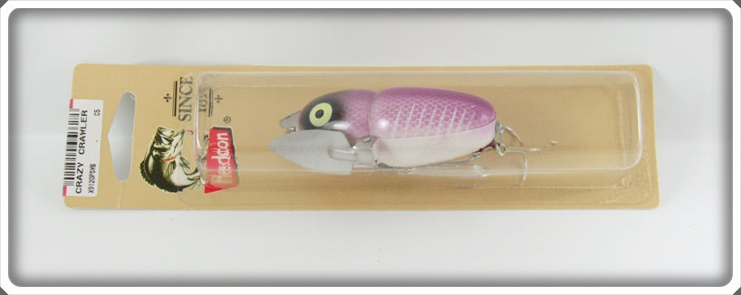 Vintage Heddon Purple Scale Crazy Crawler Lure On Card X9120PSWB
