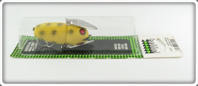 Heddon Yellow Black Spots Crazy Crawler On Card