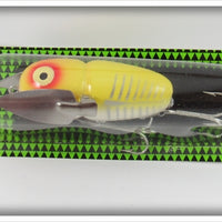 Vintage Heddon Yellow Shore Crazy Crawler Lure On Card X9120WXRY-SP