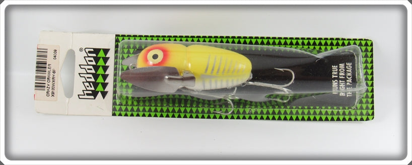 Vintage Heddon Yellow Shore Crazy Crawler Lure On Card X9120WXRY-SP