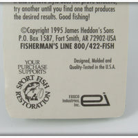 Heddon Yellow Shore Crazy Crawler On Card