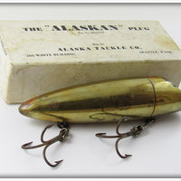 Vintage Alaska Tackle Co Brass The Alaskan Plug Lure In Correct Box