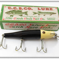 Vintage Creek Chub Black White Head Pikie Lure In Correct Box 711