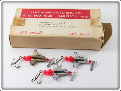 Vintage Erne St Claire Manufacturing Co Tail Light Lure In Mailing Box