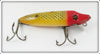 Vintage Heddon Red Head Frog Scale Baby Vamp Lure 7409PRH