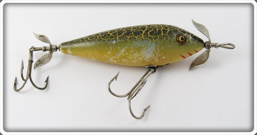 do fishing lures still help at 300 in classic Vintage Heddon Green Crackleback 2nd 300 GCB Surface Minnow Lure