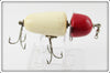 Vintage Pflueger White Red Head Globe Lure