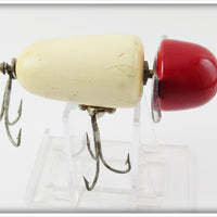 Vintage Pflueger White Red Head Globe Lure