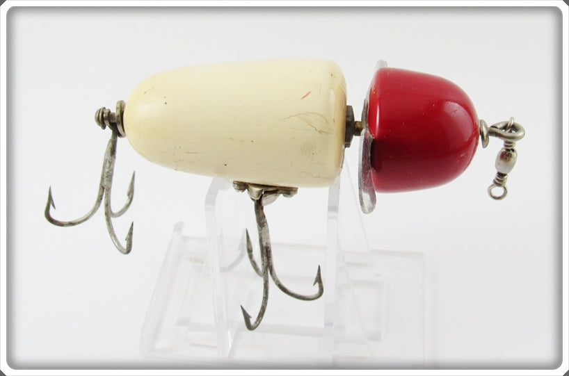 Vintage Pflueger White Red Head Globe Lure
