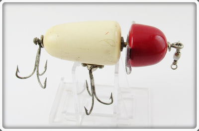 Vintage Pflueger White Red Head Globe Lure