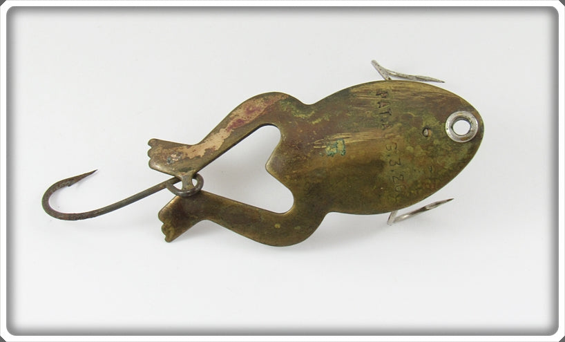 Vintage Heddon Brass Spoon-Y Frog Lure