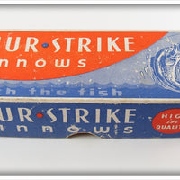 Vintage Shur Strike Red & White Bass Oreno Empty Box S7502