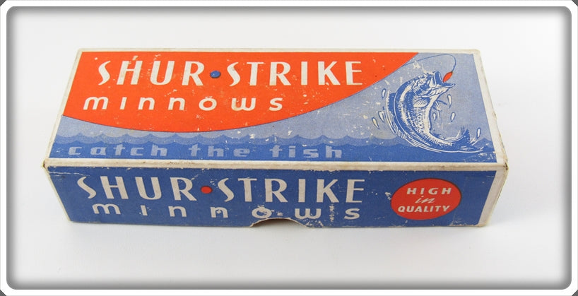 Vintage Shur Strike Red & White Bass Oreno Empty Box S7502