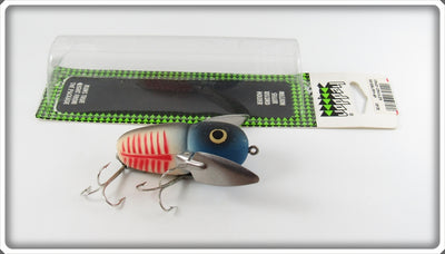 Heddon White Blue & Red Shore Crazy Crawler With Card X9120SURPH-SP