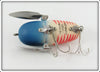 Heddon White Blue & Red Shore Crazy Crawler With Card