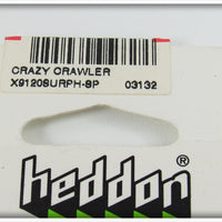 Heddon White Blue & Red Shore Crazy Crawler With Card