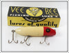 Vintage Shur Strike Vee Bee Red & White Bass Oreno Lure BO-2 In Box