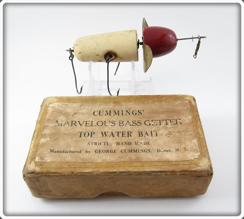 George Cummings Red & White Marvelous Bass Getter Lure In Box