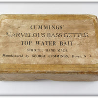 George Cummings Red & White Marvelous Bass Getter In Box