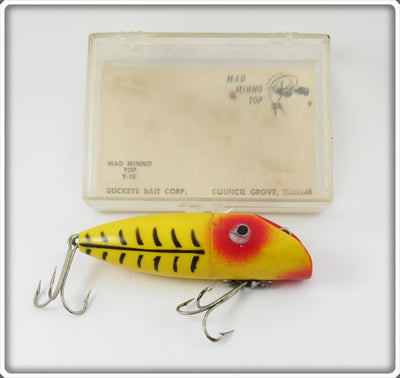 Buckeye Bait Corp Yellow Black Ribs Mad Minno Top In Box Y-10