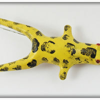 Vintage Manley Bamford Yellow & Black Frog Lure