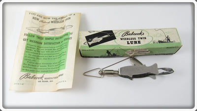 Vintage Babcock Manufacturing Co Weedless Twin Lure In Box