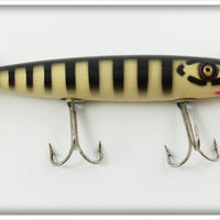 Shur Strike Black & White Stripes Dotted Eye Gar Minnow Lure GM 32