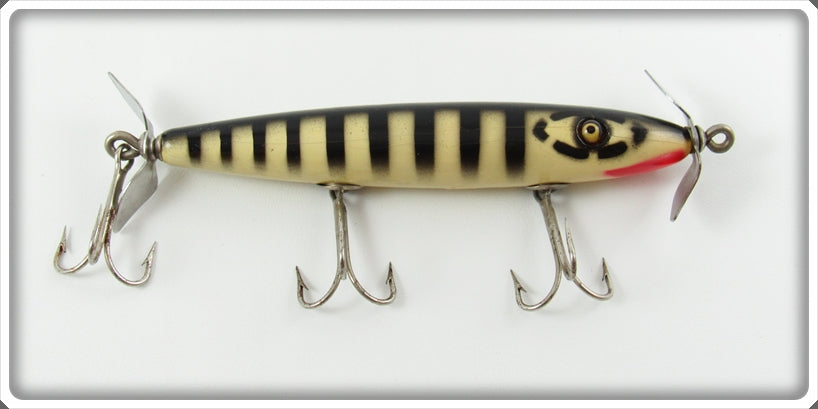 Shur Strike Black & White Stripes Dotted Eye Gar Minnow Lure GM 32