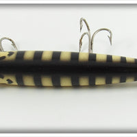 Shur Strike Black & White Stripes Dotted Eye Gar Minnow