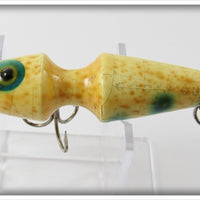 Vintage Clark's White With Blue Spots Uncatalogued Goofy Gus Lure