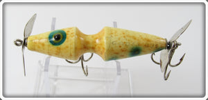 Vintage Clark's White With Blue Spots Uncatalogued Goofy Gus Lure